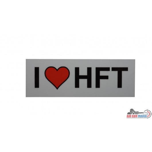 Samolepka I Love HFT - bílá