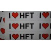 Samolepka I Love HFT - bílá