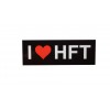 Samolepka I Love HFT - černá
