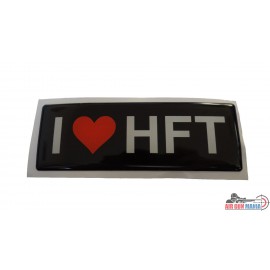 Samolepka I Love HFT -3D černá