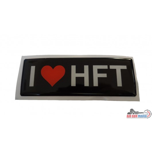 Samolepka I Love HFT -3D černá