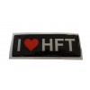 Samolepka I Love HFT -3D černá