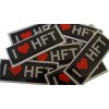 Samolepka I Love HFT -3D černá